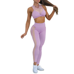 Stripe Mesh Fitness Set