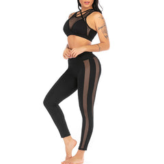 Stripe Mesh Fitness Set