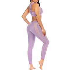 Stripe Mesh Fitness Set